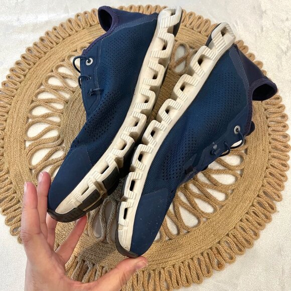 On Running Cloud 5 Coast Denim Midnight Athletic Shoes Navy and White Size 11 - Picture 5 of 9